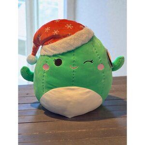 Squishmallows Maritza Holiday Christmas Cactus Plush 20" Green & White With Sant